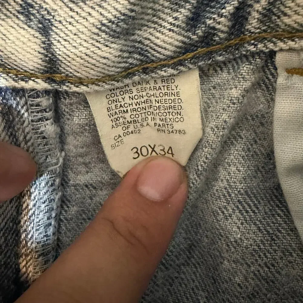 Vintage Lee Air Gear Jeans 30x34 Acid Wash Cargo Pleated 80s NWT Deadstock Rare